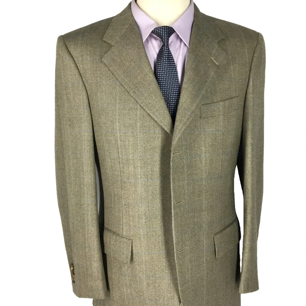 40R Corneliani Italy Mens 3 Button Pure Wool Blazer Sport Coat Surgeon Italy 50R